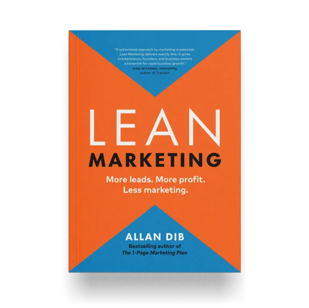 Cover of 'The 1-Page Marketing Plan' book by Allan Dib.